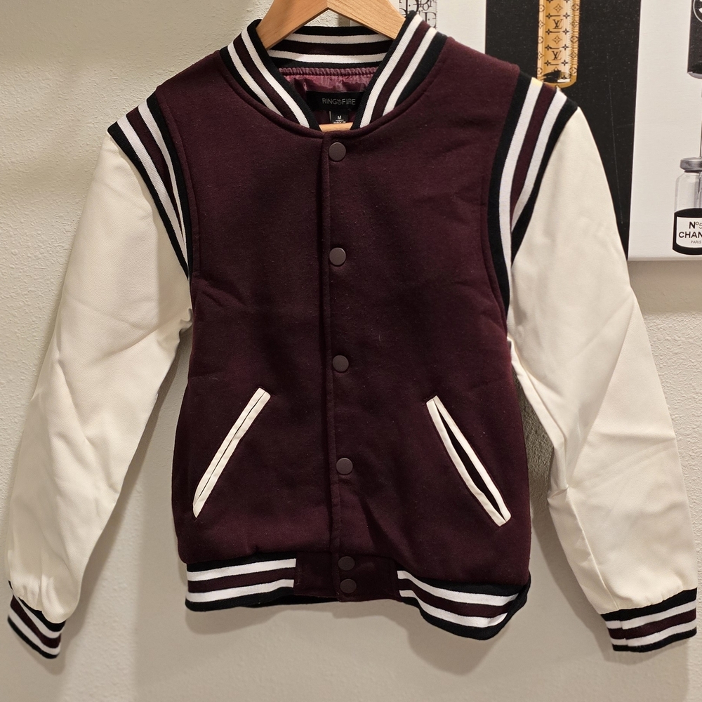 Ring of Fire Maroon and White Jacket